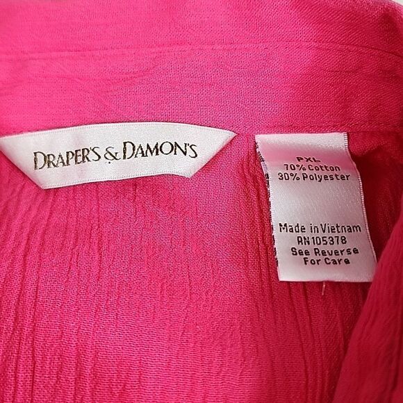 Textured Pink Barbie Core Button-down Shirt - Picture 11 of 11